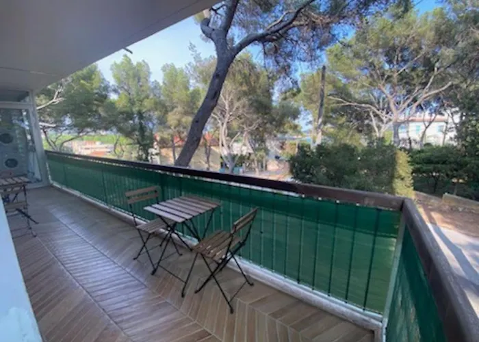 T2 Avec Clim Et Terrasse Vue Mer, Les Sablettes لا سين سور مير